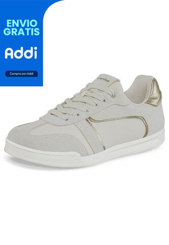 Tenis Urbanos Alegra Beige-Oro Croydon Para Mujer Croydon