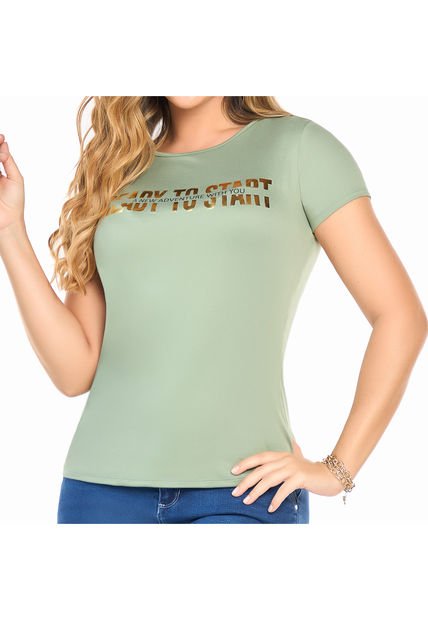 Camiseta Ema Verde Para Mujer Croydon