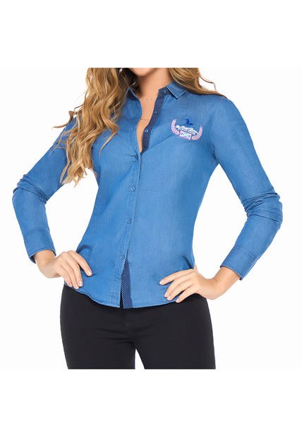Blusa Tailandia Azul Para Mujer Croydon