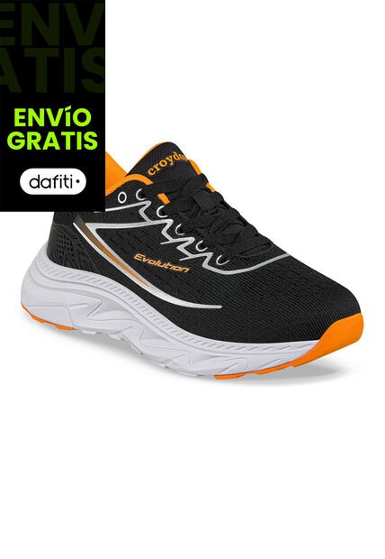 Tenis Running Yuluk Negro Croydon Para Niño