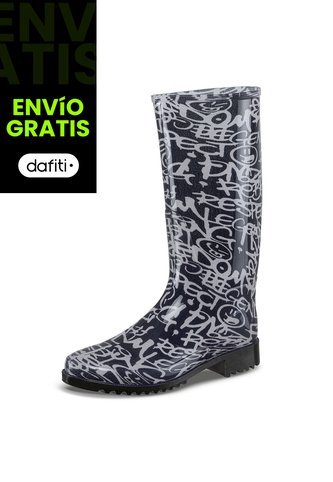 Botas Lluvia Rim Negro Croydon Para Mujer Croydon