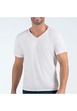 Camiseta Pack X2 C V Blanco Para Hombre Croydon