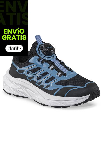 Tenis Running Kobro Negro-Azul Croydon Para Niño