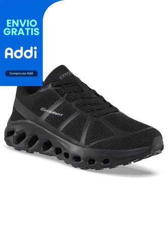 Tenis Running Garyk Negro-Negro Croydon Para Hombre Croydon
