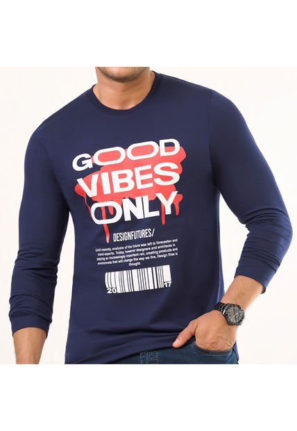 Camibuzo Adan Azul Osc Para Hombre Croydon