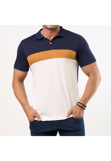 Camiseta Polo Julian Azul Osc Para Hombre Croydon