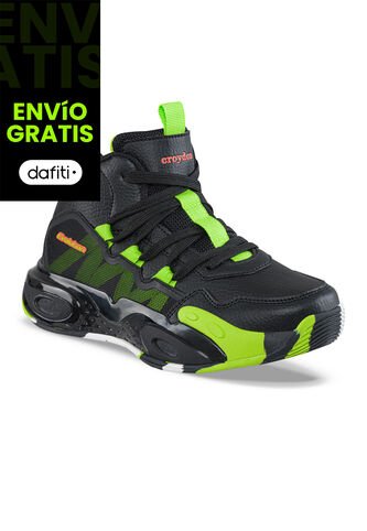 Tenis Running Derat Negro Croydon Para Niño Croydon
