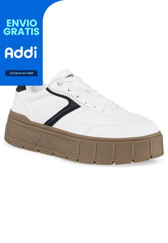 Tenis Quinter Blanco-Negro Croydon Para Mujer Croydon