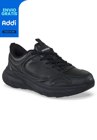 Tenis Colegio Lineax C Negro Croydon Para Niño Y Niña Croydon