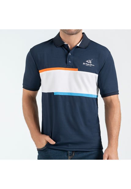 Camiseta Polo Marcos Azul Para Hombre Croydon