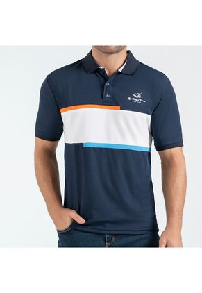 Camiseta Polo Marcos Azul Para Hombre Croydon