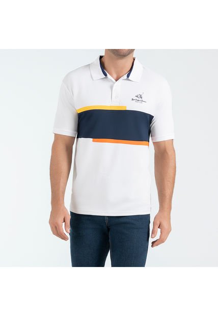 Camiseta Polo Marcos Blanco Para Hombre Croydon