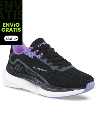 Tenis Running Plonk Negro Para Mujer Croydon Croydon