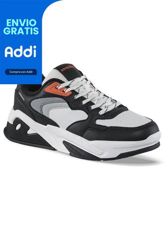 Tenis Urbanos Doter Negro-Blanco Croydon Para Hombre Croydon