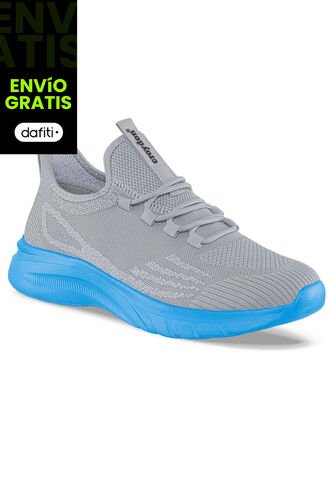 Tenis Running Pemax Gris-Azul Para Hombre Croydon Croydon