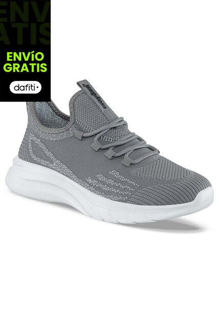 Tenis Running Pemax Gris-Blanco Para Hombre Croydon