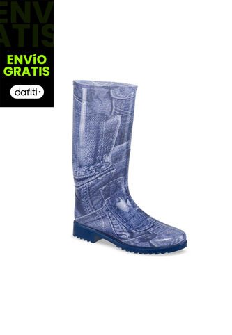 Botas Lluvia Tiffany Estampada Crisan Azul Para Mujer Croydon Croydon