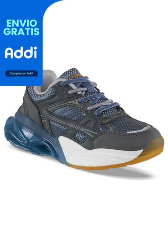 Tenis Urbanos Delzar Gris-Azul O Croydon Para Niño Croydon