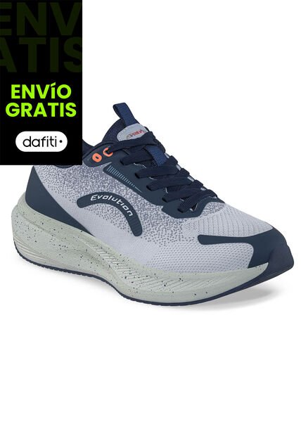 Tenis Running Vebar Gris Croydon Para Hombre
