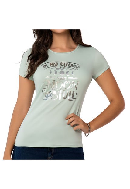 Camiseta Moon Verde Para Mujer Croydon