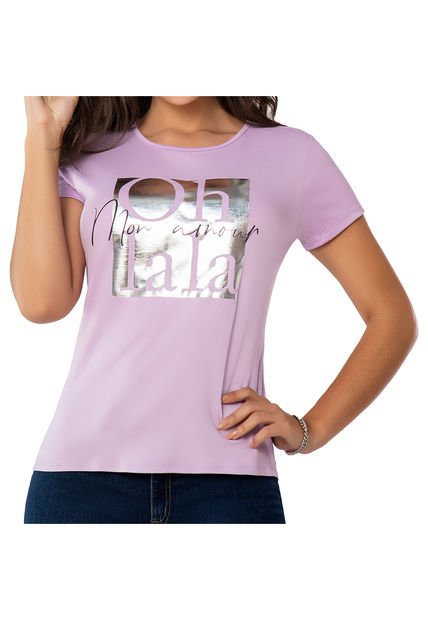 Camiseta Anay Lila Para Mujer Croydon