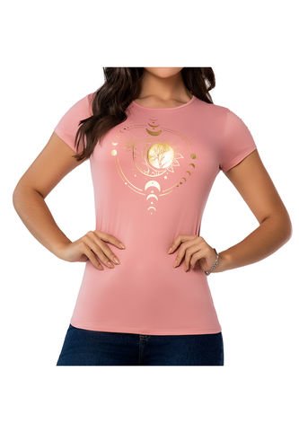 Camiseta Luna Rosa Para Mujer Croydon Croydon