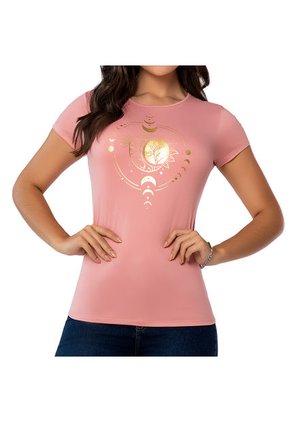 Camiseta Luna Rosa Para Mujer Croydon