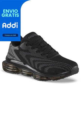 Tenis Running Ladano Negro-Gris Croydon Para Niño Croydon