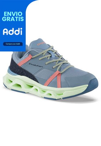 Tenis Running Manrol Azul Croydon Para Niña Croydon