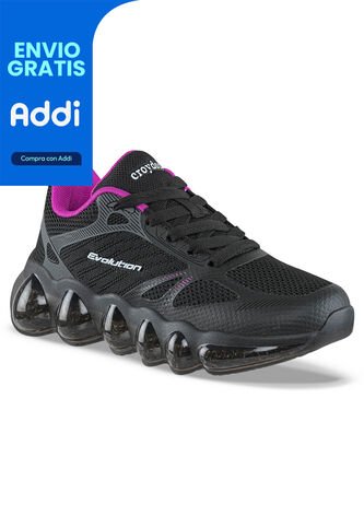 Tenis Running Sitalo Negro-Fucsia Croydon Para Niña Croydon