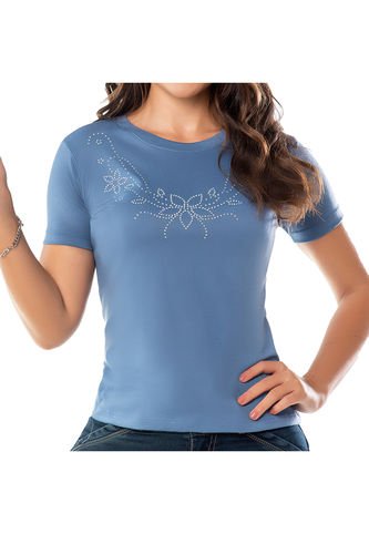 Blusa Amelya Azul Osc Para Mujer Croydon Croydon