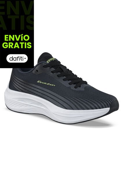Tenis Running Pexil Negro Croydon Para Hombre