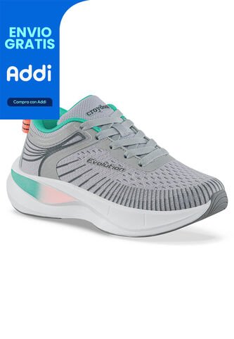 Tenis Running Xodili Gris Croydon Para Niña Croydon