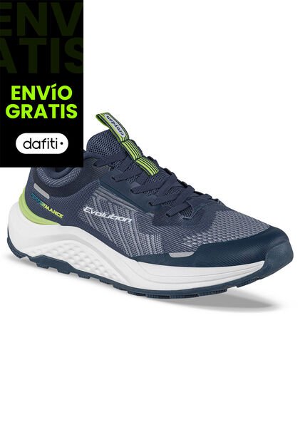 Tenis Trail Running Krib Azul Osc Croydon Para Hombre