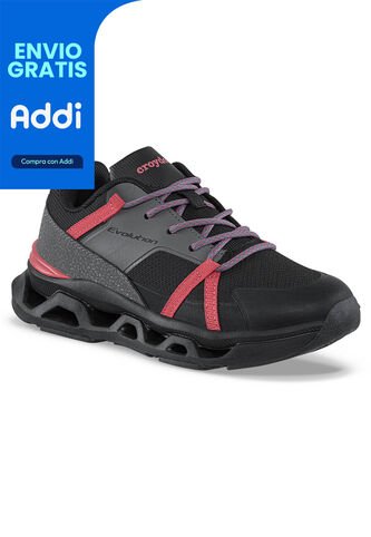 Tenis Running Manrol Negro-Negro Croydon Para Niña Croydon