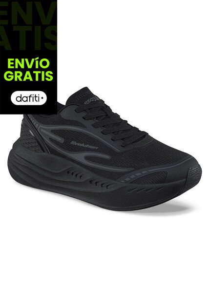 Tenis Running Ziroc Negro-Negro Croydon Para Hombre