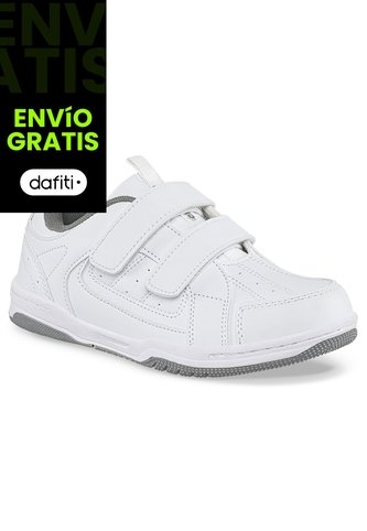 Tenis Colegio Leine V Blanco-Gris Para Niño Y Niña Croydon Croydon