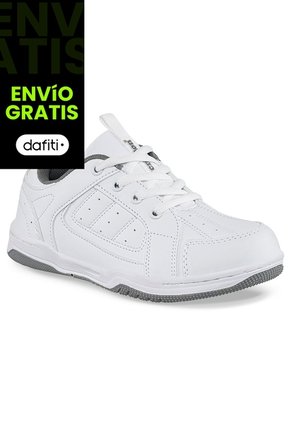 Tenis Colegio Leine C Blanco-Gris Para Niño Y Niña Croydon