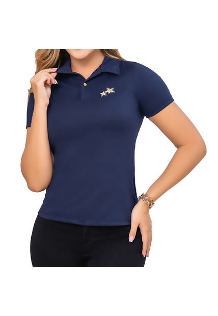 Blusa Polo Andrea Azul Osc Para Mujer Croydon