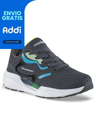 Tenis Running Loprin Gris Osc Croydon Para Niño Croydon