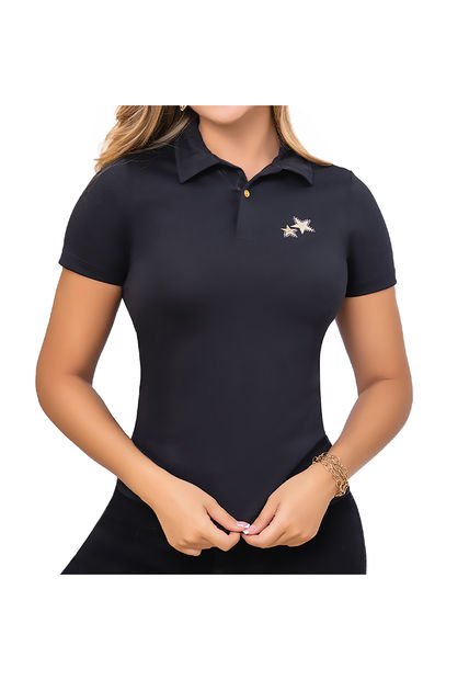 Blusa Polo Andrea Negro Para Mujer Croydon