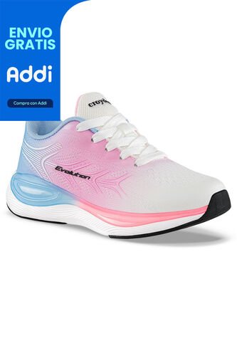 Tenis Running Onder Blanco-Rosa Croydon Para Niña Croydon