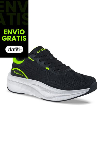 Tenis Running Larek Negro Croydon Para Hombre
