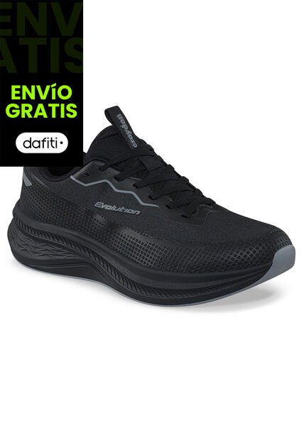 Tenis Running Qijoy Negro Croydon Para Hombre