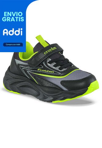 Tenis Running Repal Negro Croydon Para Niño Croydon