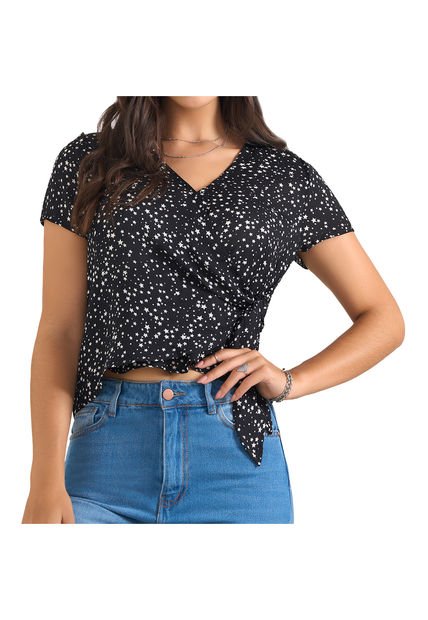 Blusa Aurora Negro Para Mujer Croydon