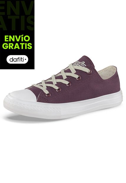 Tenis Casuales Discovery Bajo Retro Ct Vino-Beige Croydon Para Mujer