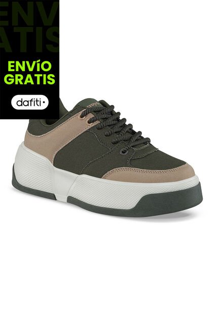 Tenis Casuales Laspo Verde Croydon Para Mujer