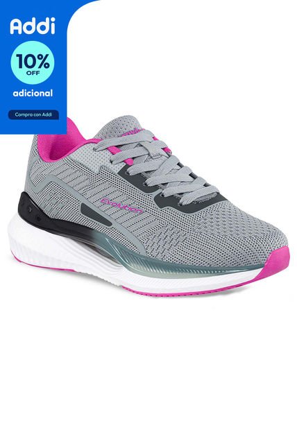 Tenis Running Plonk Gris Para Mujer Croydon