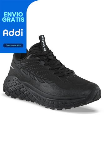 Tenis Trail Running Libir Negro-Negro Croydon Para Hombre Croydon